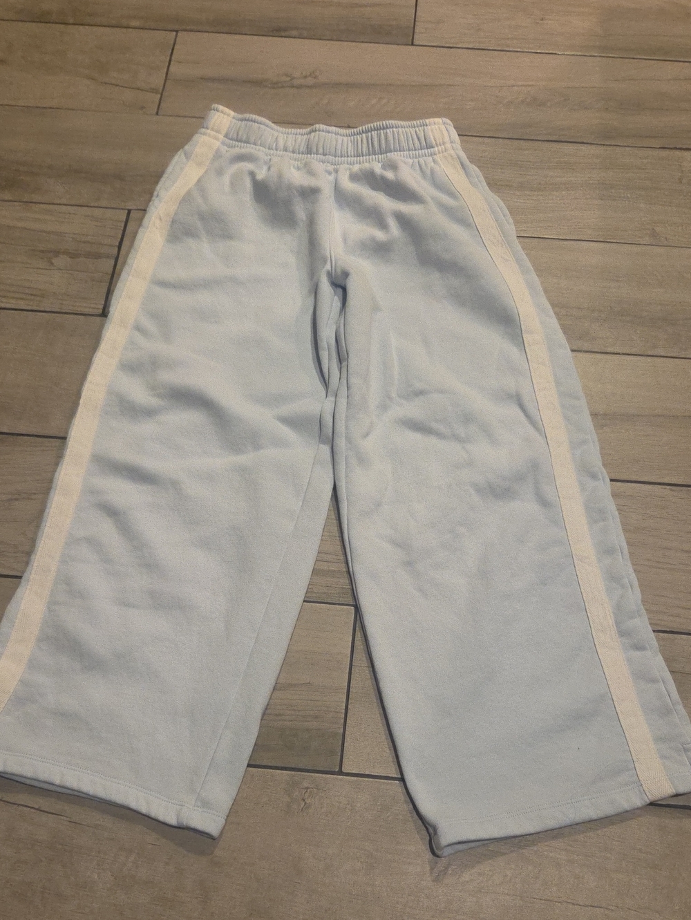 Old Navy Light Blue Sweatpants with White Side Stripes